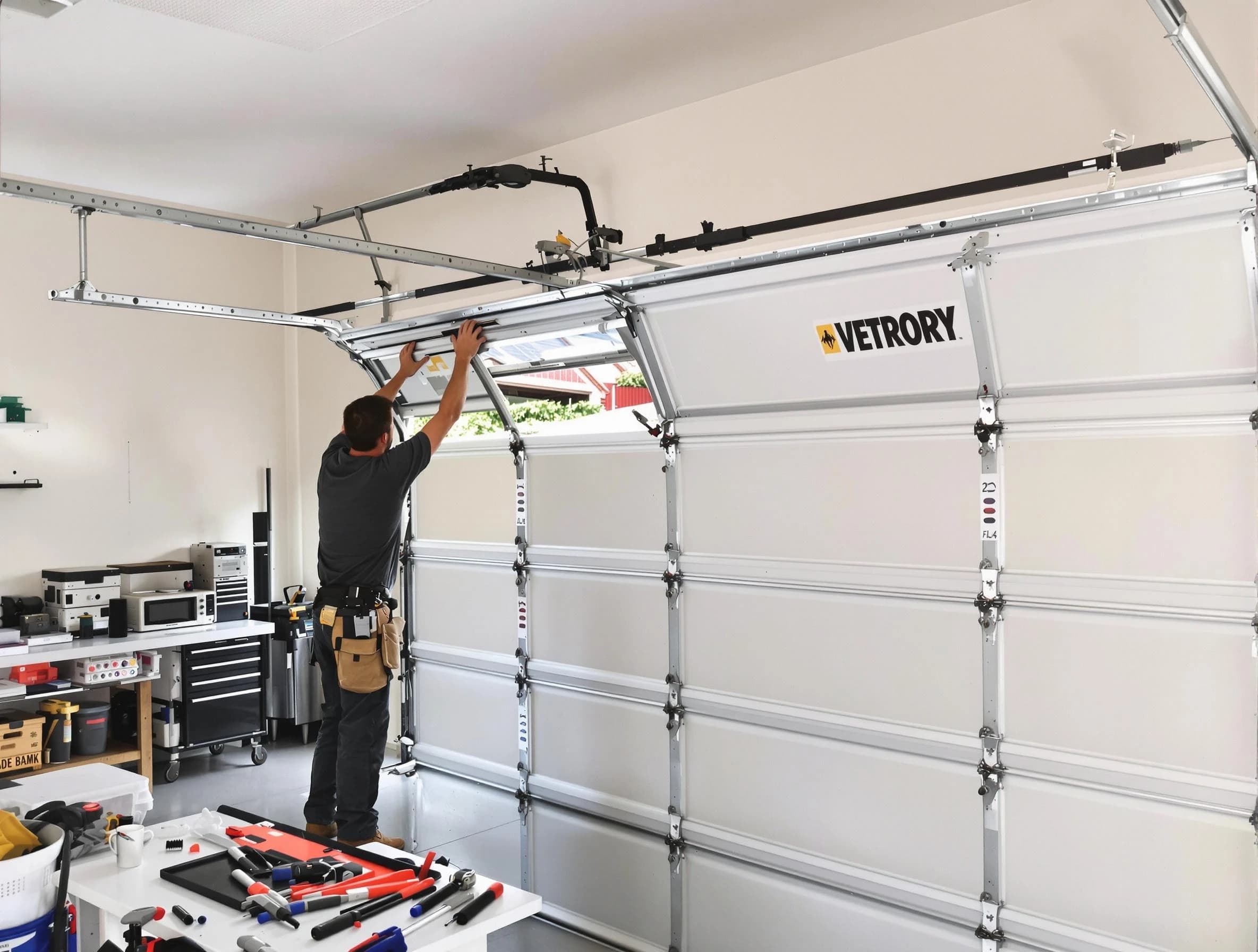 Thornton Garage Door Repair technician performing section replacement in Thornton