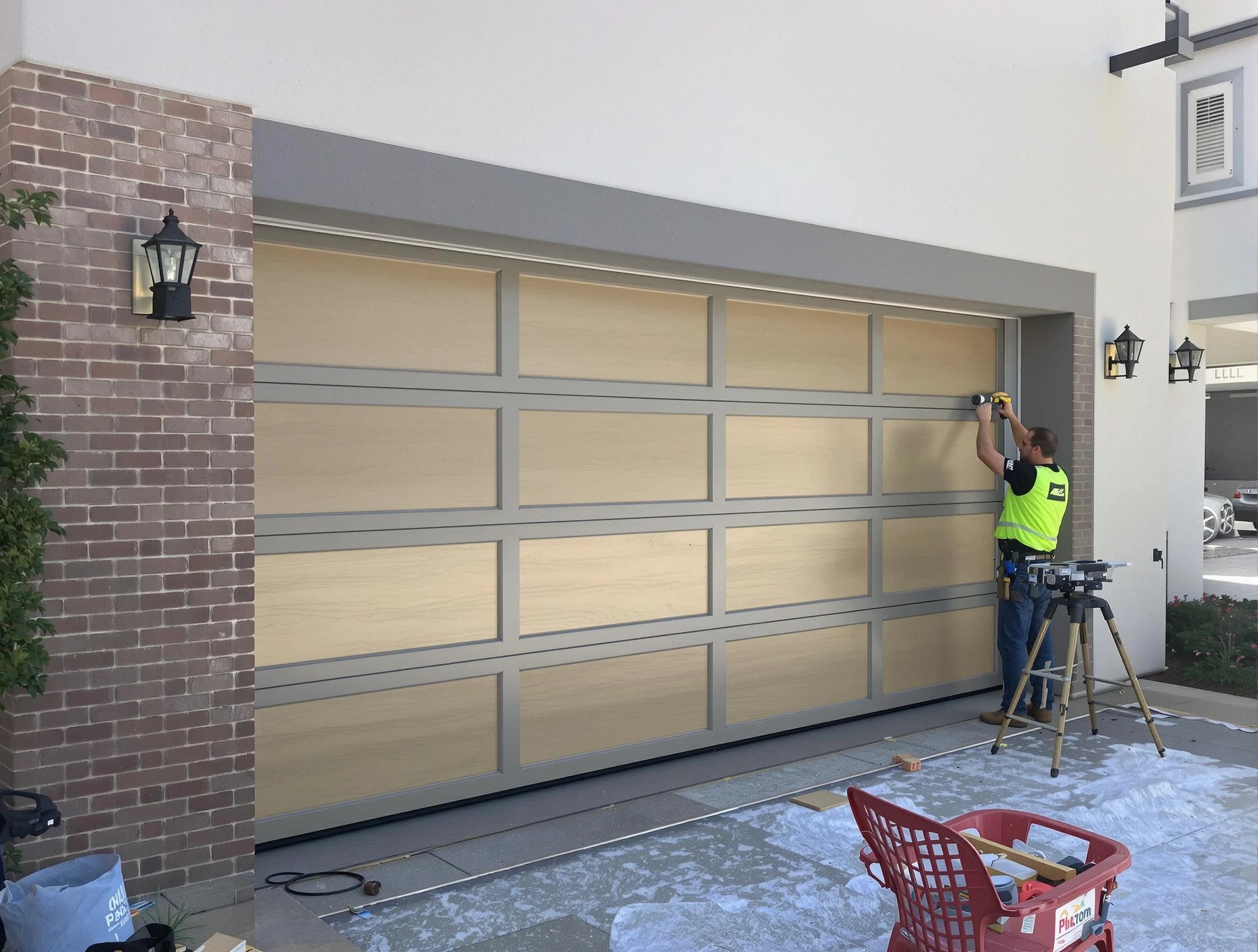 Garage door replacement service by Thornton Garage Door Repair in Thornton