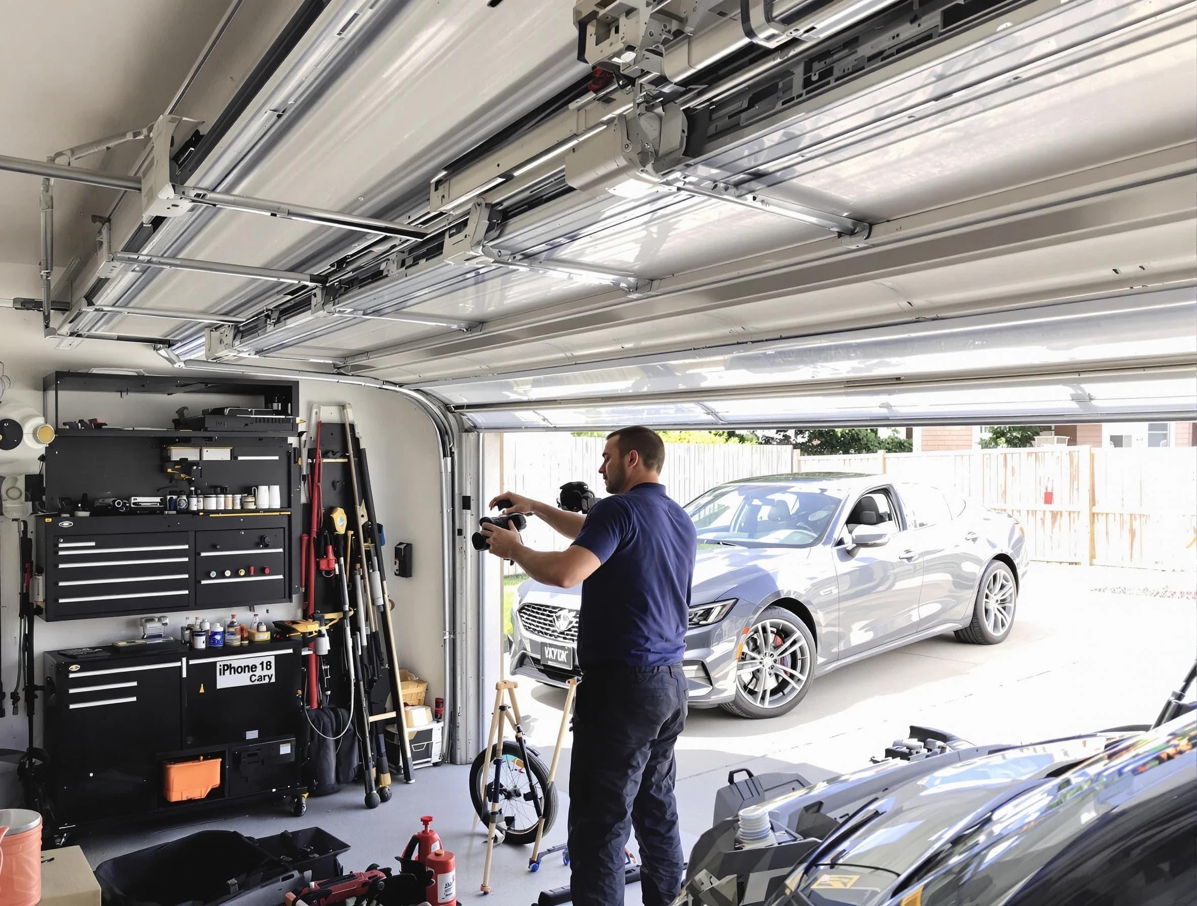 Thornton Garage Door Repair technician fixing noisy garage door in Thornton