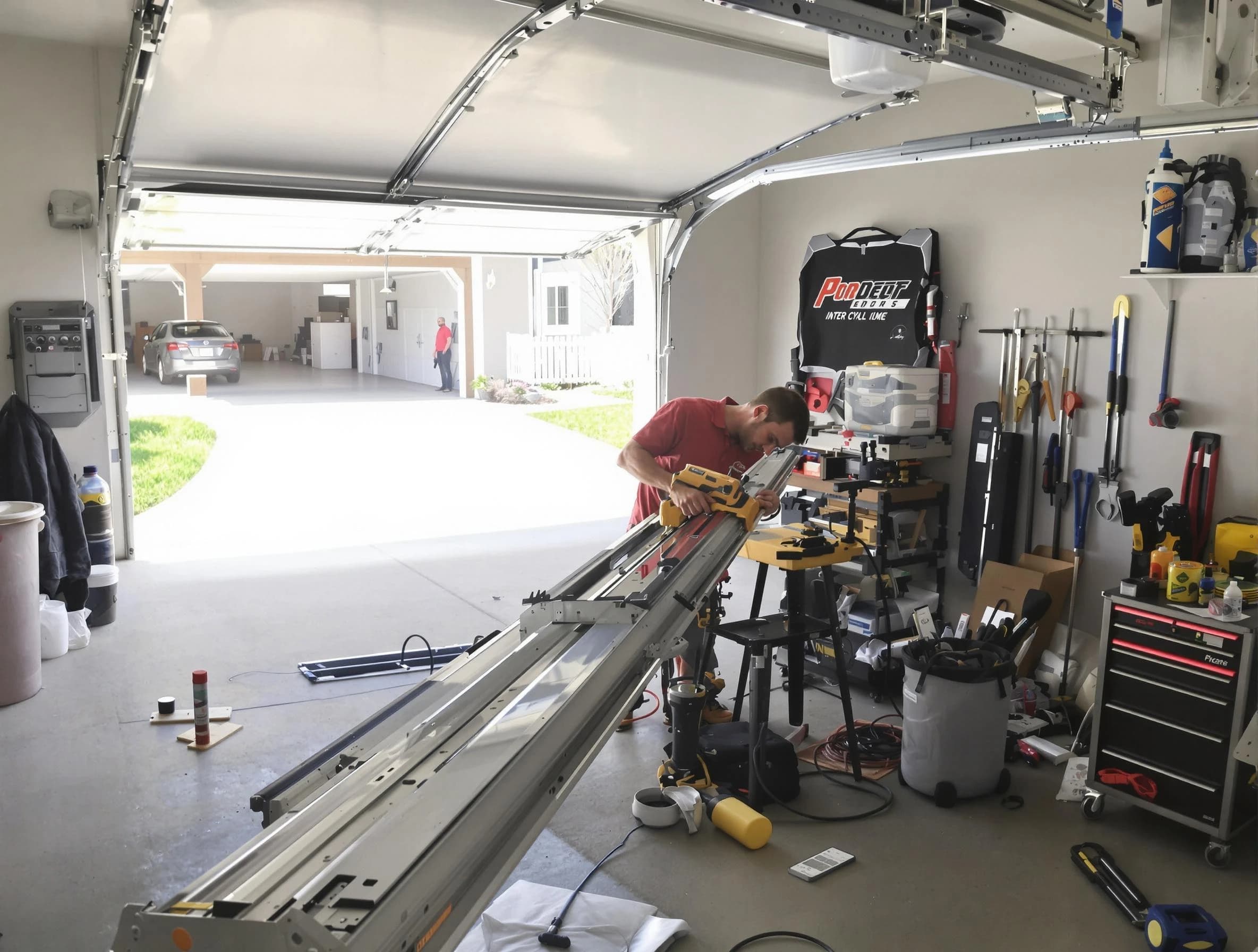 Thornton Garage Door Repair expert performing track repair in Thornton